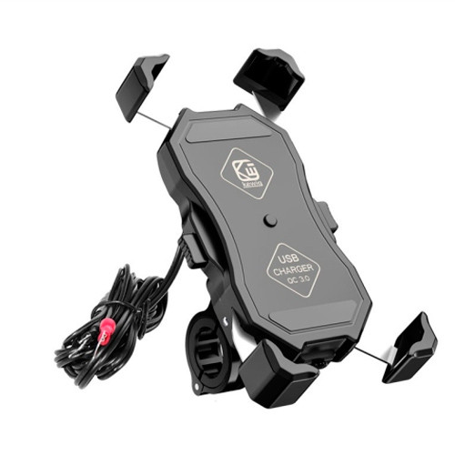 

Держатель телефона на руль 4.7-7 с USB зарядкой QC3.0 Kewig M11 black