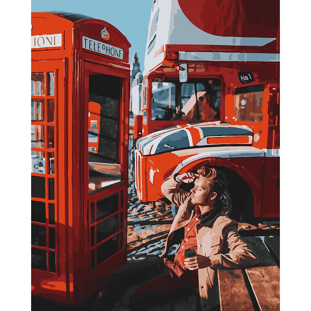 

Картина по номерам "Лондон Time", в термопакете 40*50см Brushme GX27964