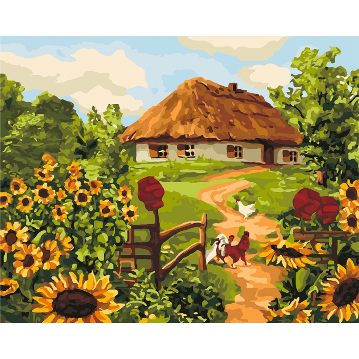 

Картина по номерам Українська хатинка 40*50см Идейка КНО2280