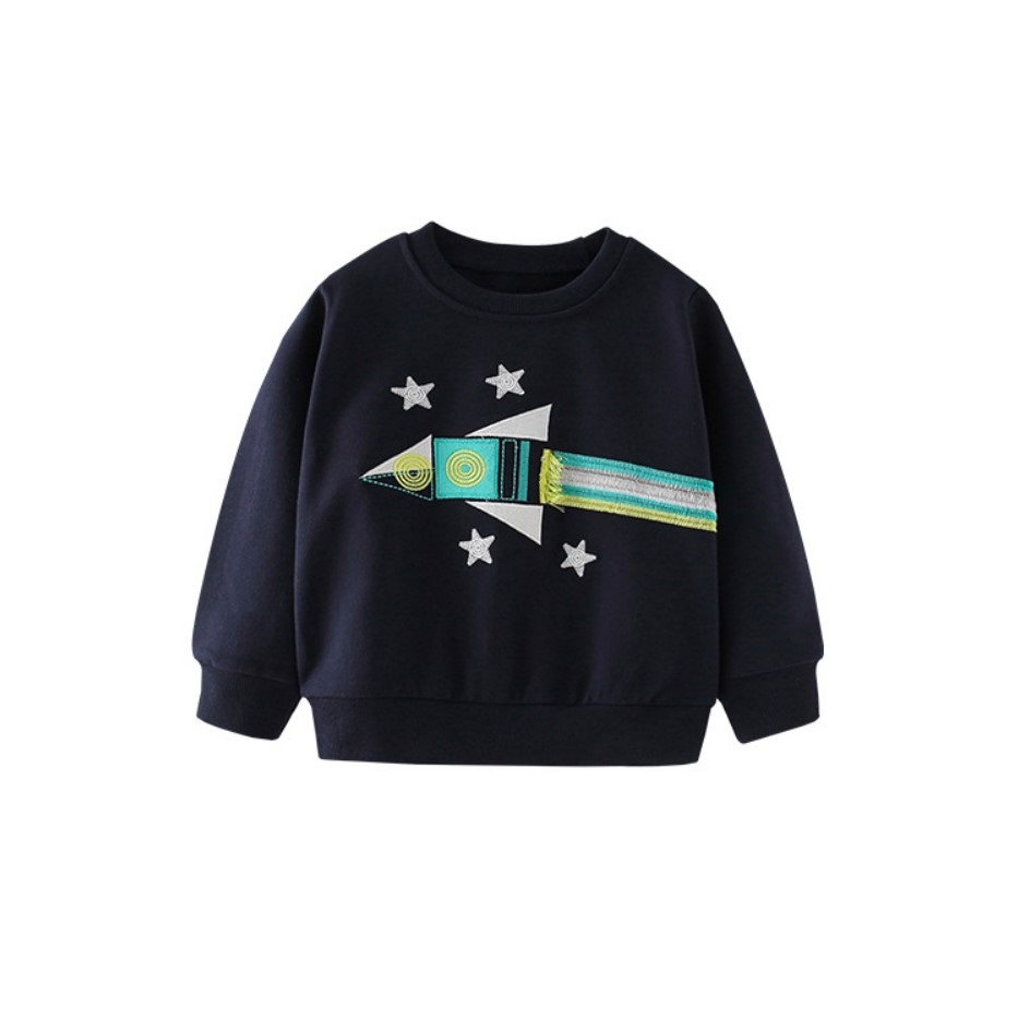 

Свитшот для мальчика с изображением ракеты синий Flying rocket Berni Kids (140) Синий (59700)