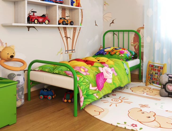 

Детская кровать Bambo Метакам Зеленый 60x140