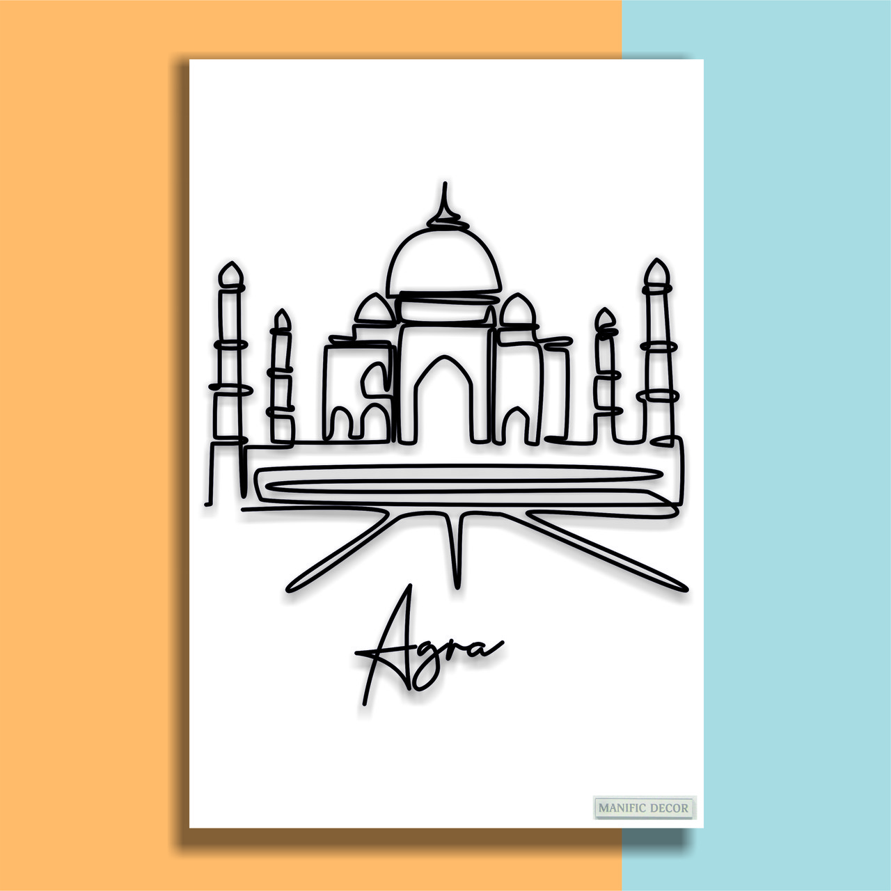 

Картина інтер'єрна абстрактна настінна арт панно на холсті Manific Decor Agra / Агра 40*60 см