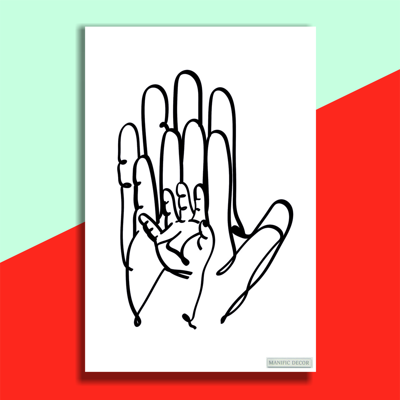 

Картина интерьерная абстрактная настенная арт панно на холсте Manific Decor Hands / Руки 60*80 см