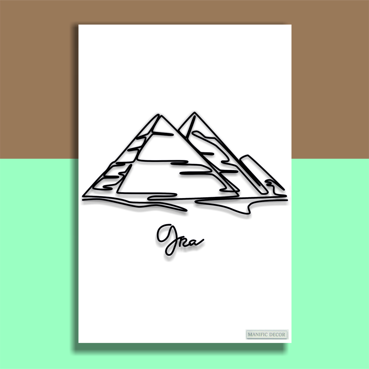 

Картина интерьерная абстрактная настенная арт панно на холсте Manific Decor Giza / Гиза 50*70 см