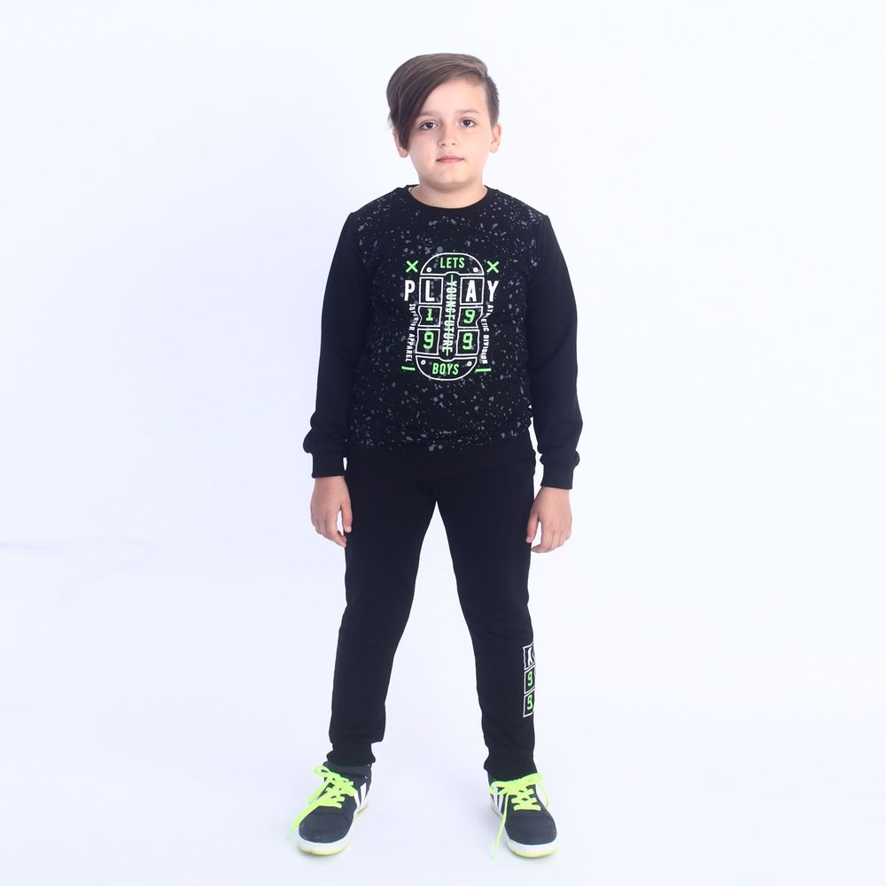 

Костюм спортивний на хлопчика Toontoy Kids 104 чорний (13701)