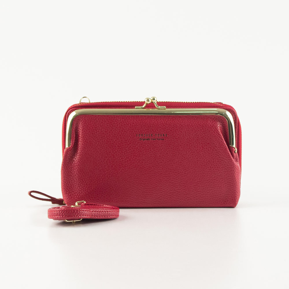 

Гаманець жіночий розкладний бордовий (7125)