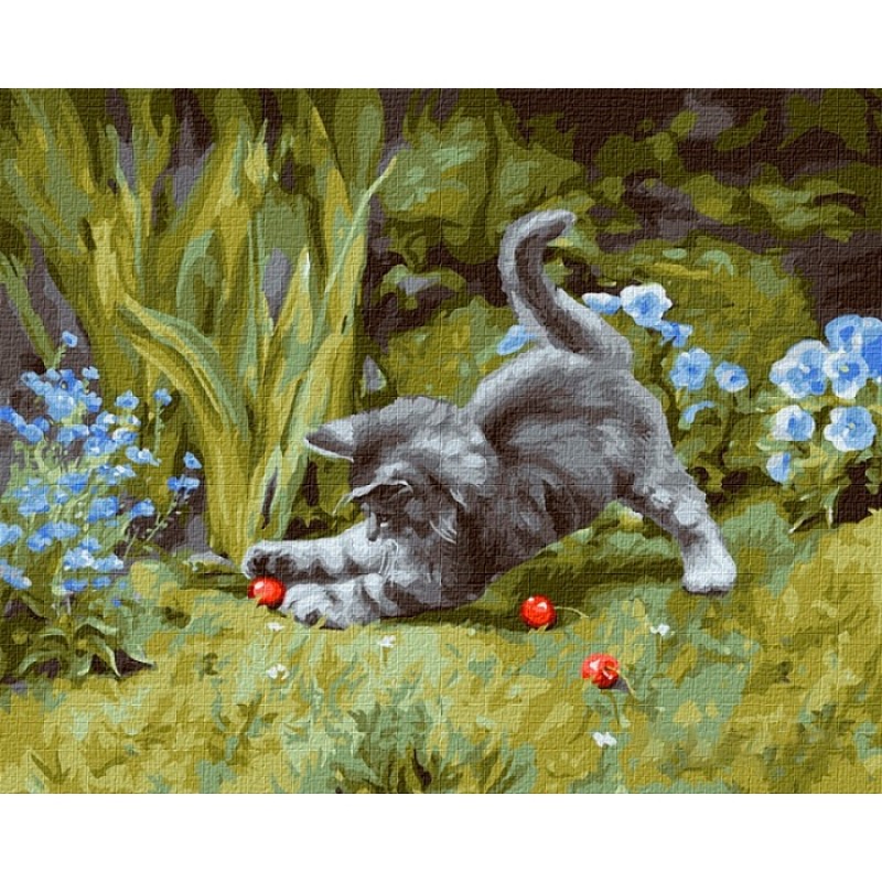 

Картина по номерам "Грайливе кошеня" 40*50см KHO4251