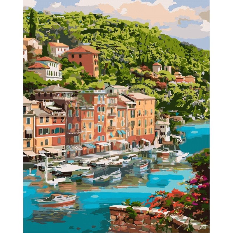 

Картина по номерам "Живописная бухта" 40 * 50см