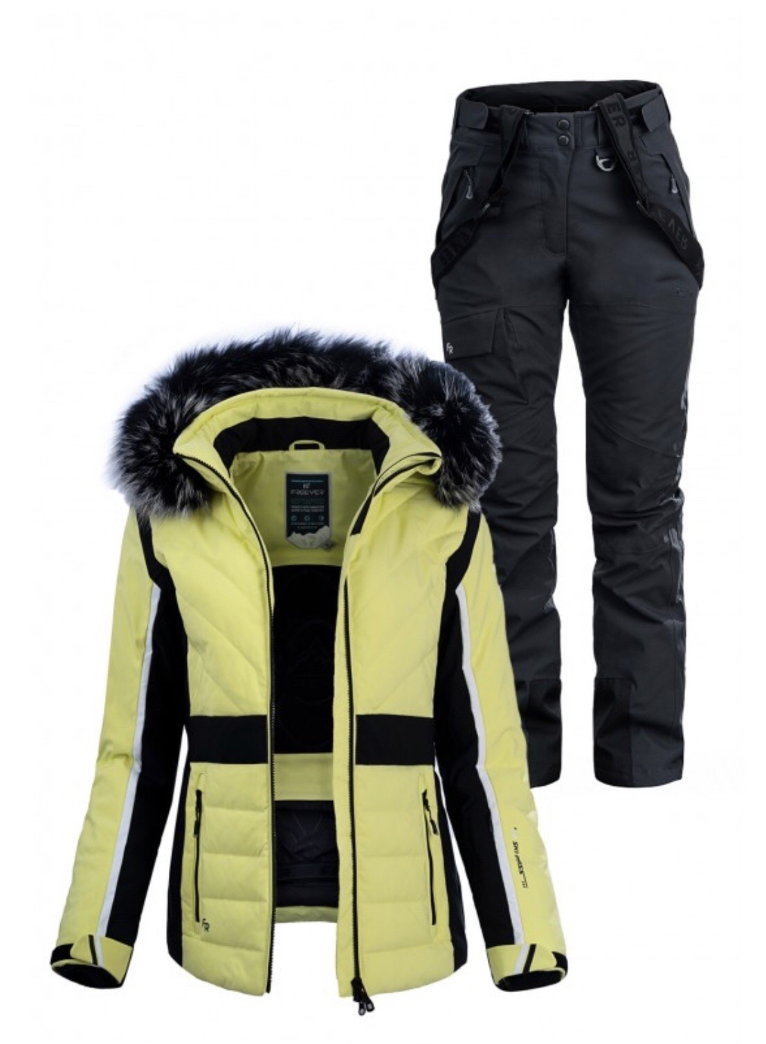 

Лыжный костюм женский FR желто-черный  (21620-541, Лыжный костюм женский FR желто-черный S (21620-541)