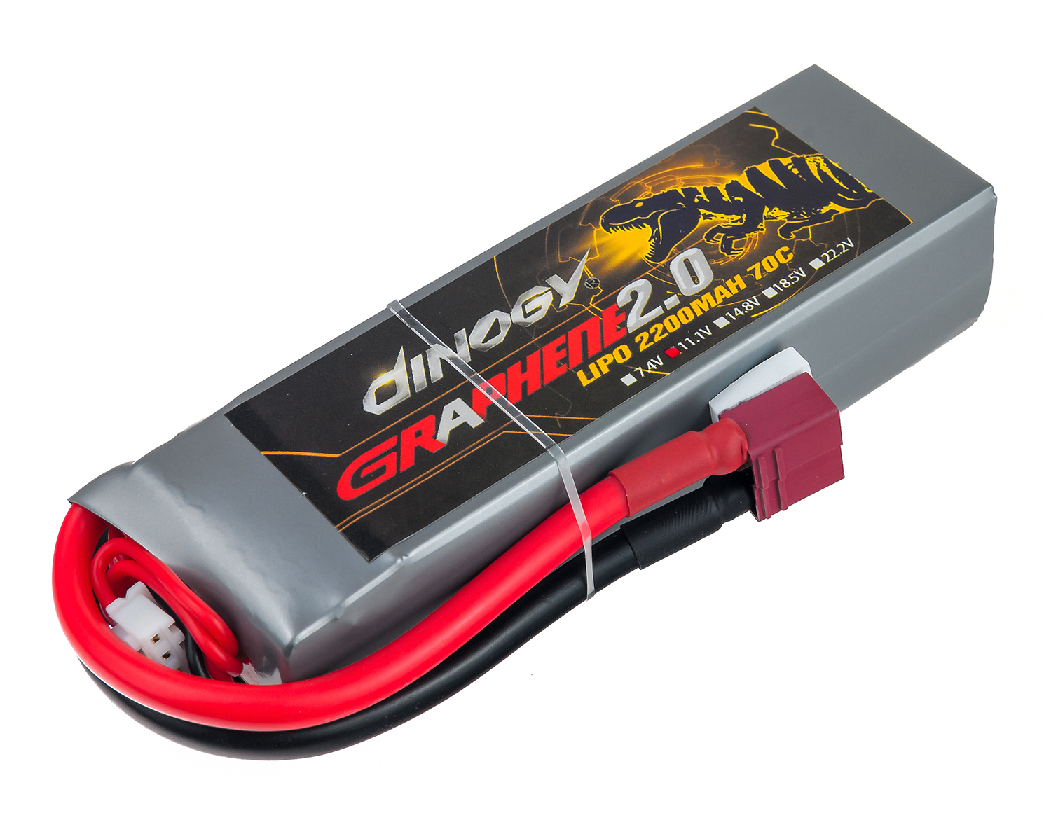 

Аккумулятор для квадрокоптера Dinogy G2.0 Li-Pol 2200 мАч 11.1 В 110x35x24 мм T-Plug 70C