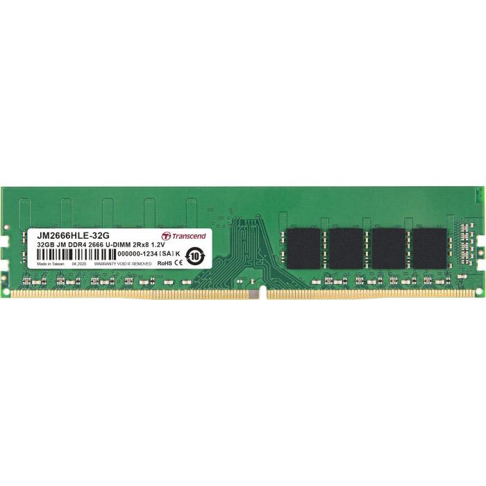 

Модуль памяти TRANSCEND JetRam DDR4 2666MHz 32GB (JM2666HLE-32G)