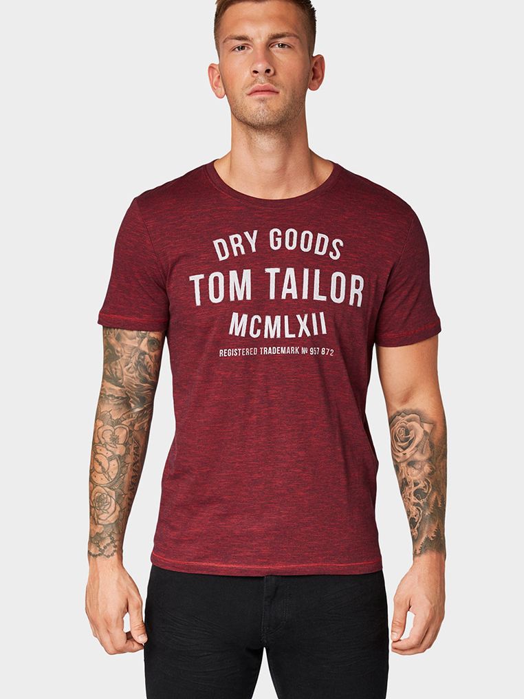 

Футболка Tom Tailor 1008640  Бордовая, Футболка Tom Tailor 1008640 3XL Бордовая