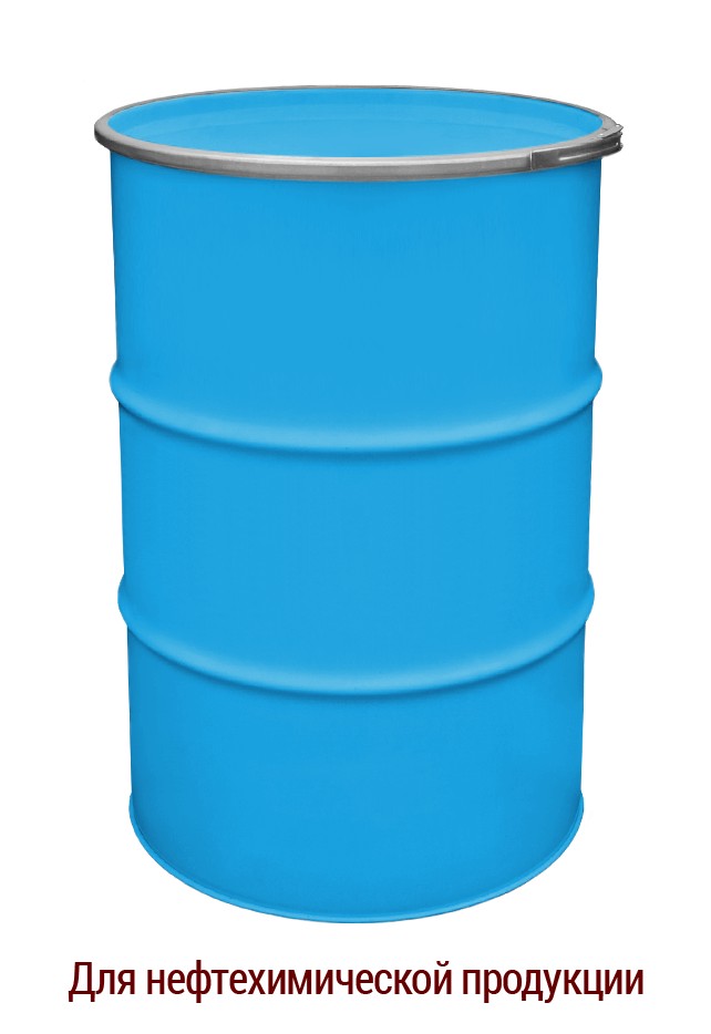 

Бочка металлическая промышленная для нефтехимической продукции BіPOL 1А2 без внутреннего покрытия 212л голубая 1,2х1,2х1,2 UN 1A2/X360/S