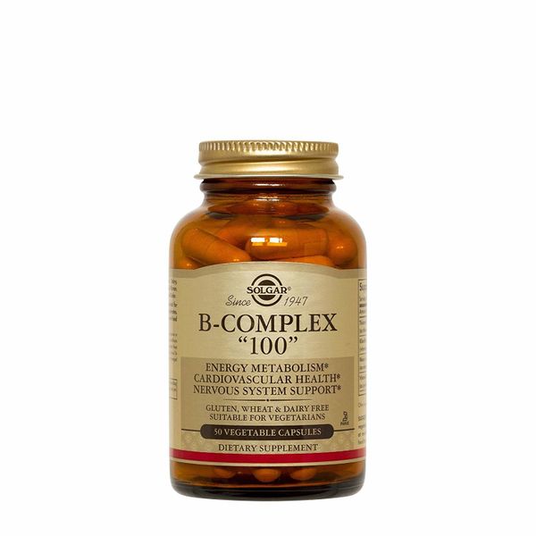 

Витамин В-100 комплекс, B-Complex "100", Solgar, 50 капсул (239581)