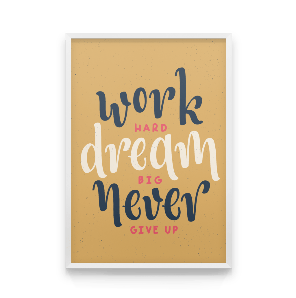 

Постер в рамке NEVER GIVE UP 50x70 см