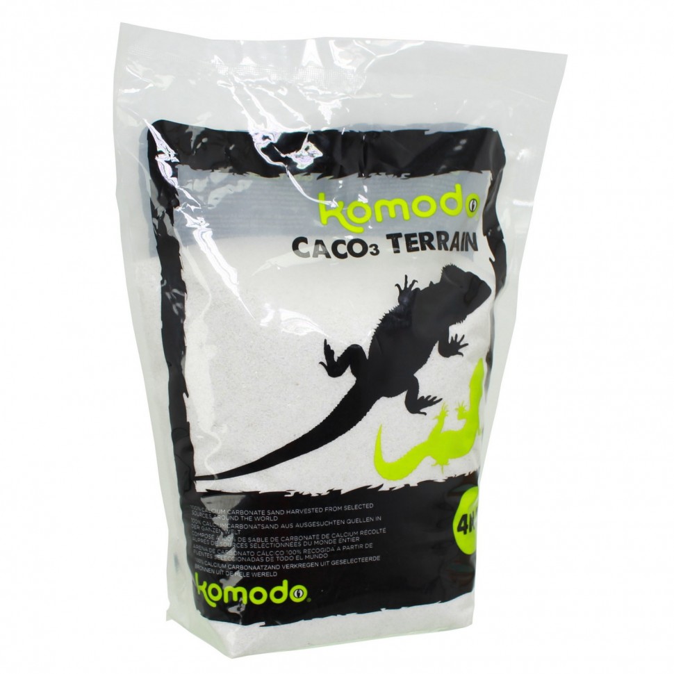 

Песок съедобный для рептилий Komodo CaCo3 Sand White 4кг для террариума