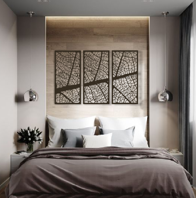 

Декор для стен. Панно из металла "Макро листок"