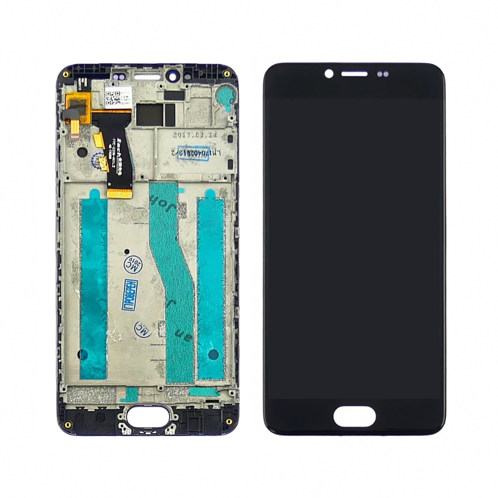

Дисплей для Meizu M5 с чёрным тачскрином и корпусной рамкой