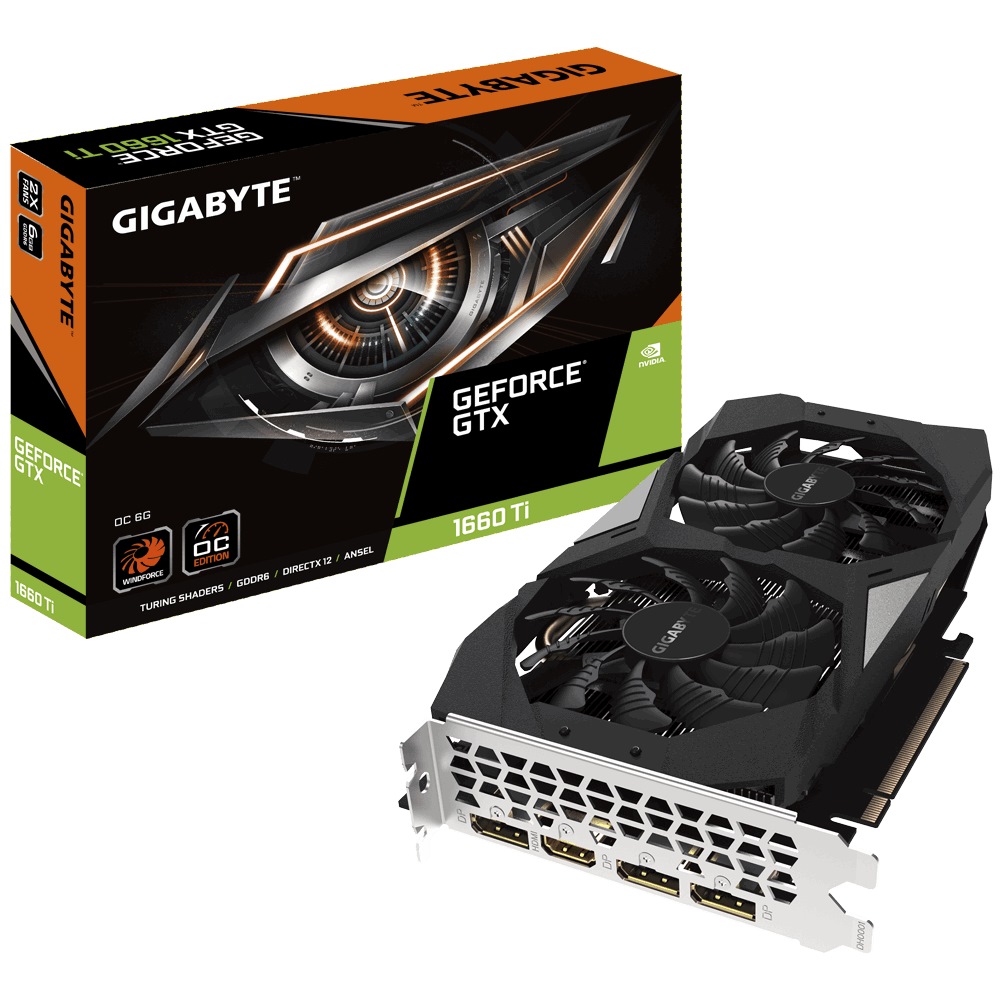 

Видеокарта Gigabyte GeForce GTX 1660 Ti OC 6G (GV-N166TOC-6GD)