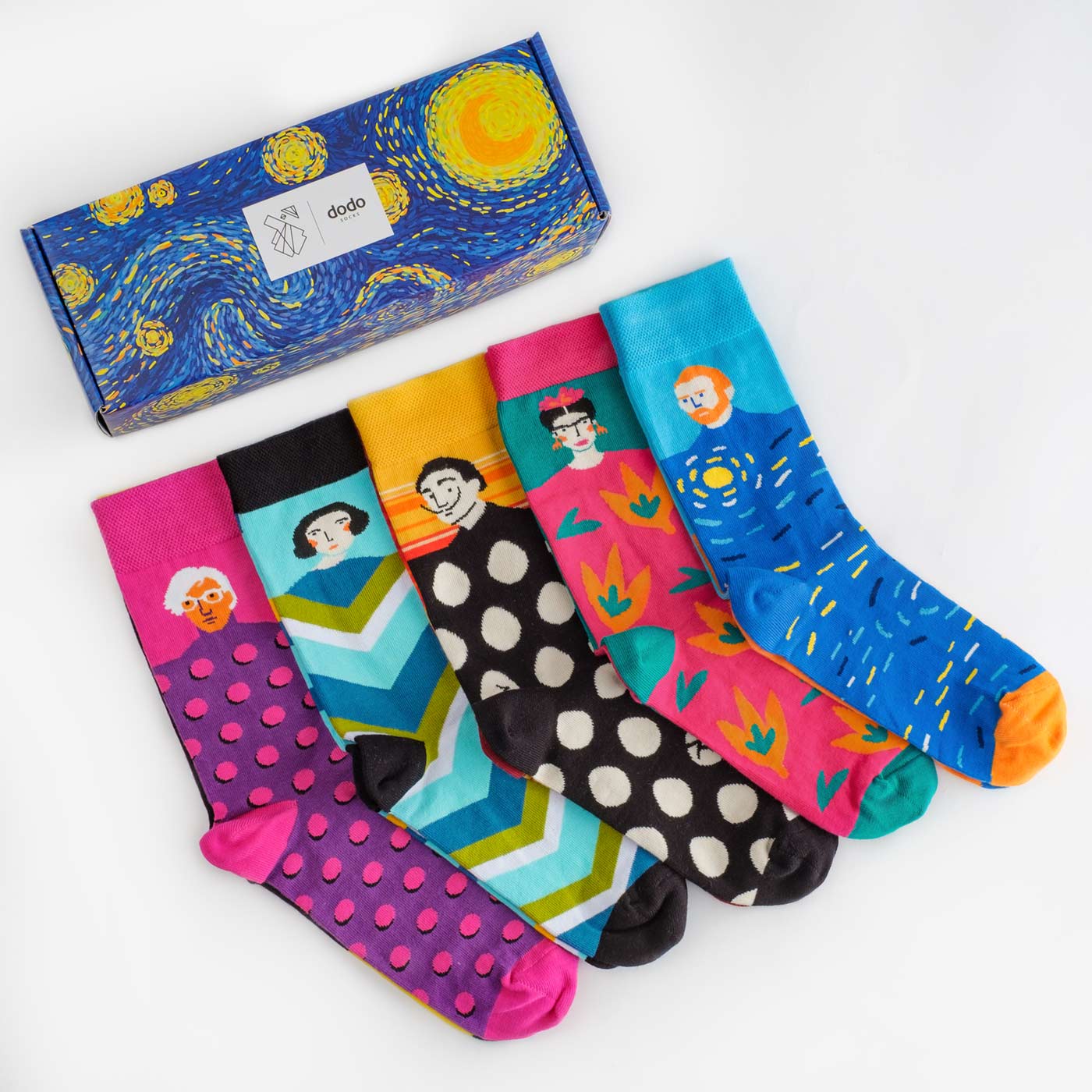 

Набір з 5 пар шкарпеток в подарунковій коробці Dodo Socks - Art, Набір з 5 пар шкарпеток в подарунковій коробці Dodo Socks - Art 44-46