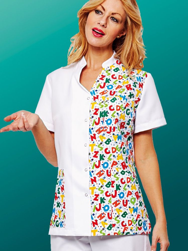 

Медицинская блуза Color4health Grenoble White ABC  Белая, Медицинская блуза Color4health Grenoble White ABC L Белая