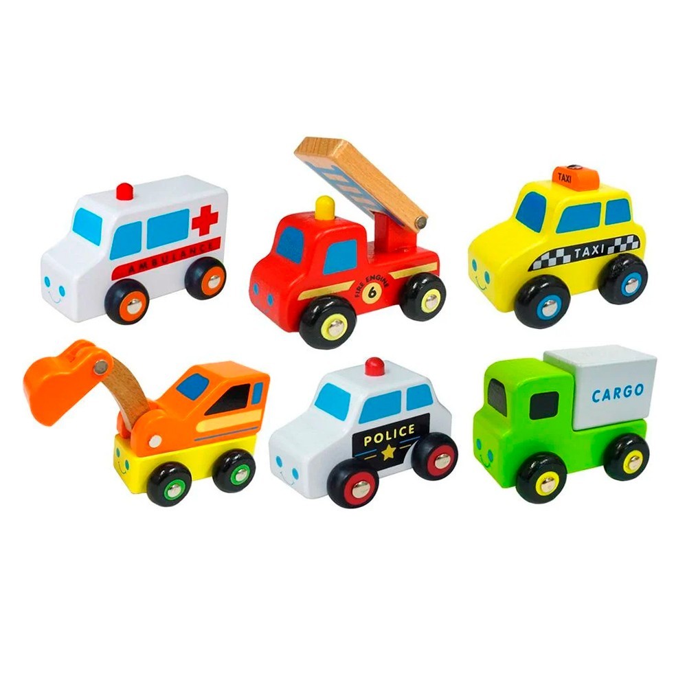 

Набор игрушечных деревянных машинок Viga Toys Спецтранспорт, 6 шт. (59621)