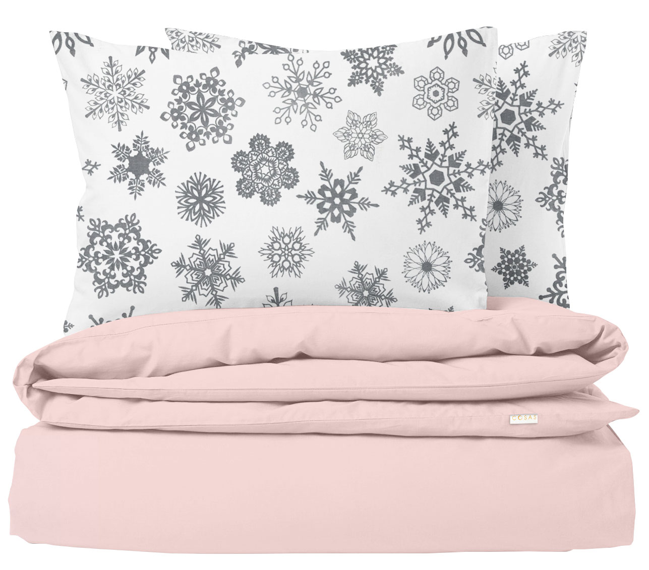 

Комплект постельного белья Cosas Ranfors Rose El Snowflakes Grey 200х220