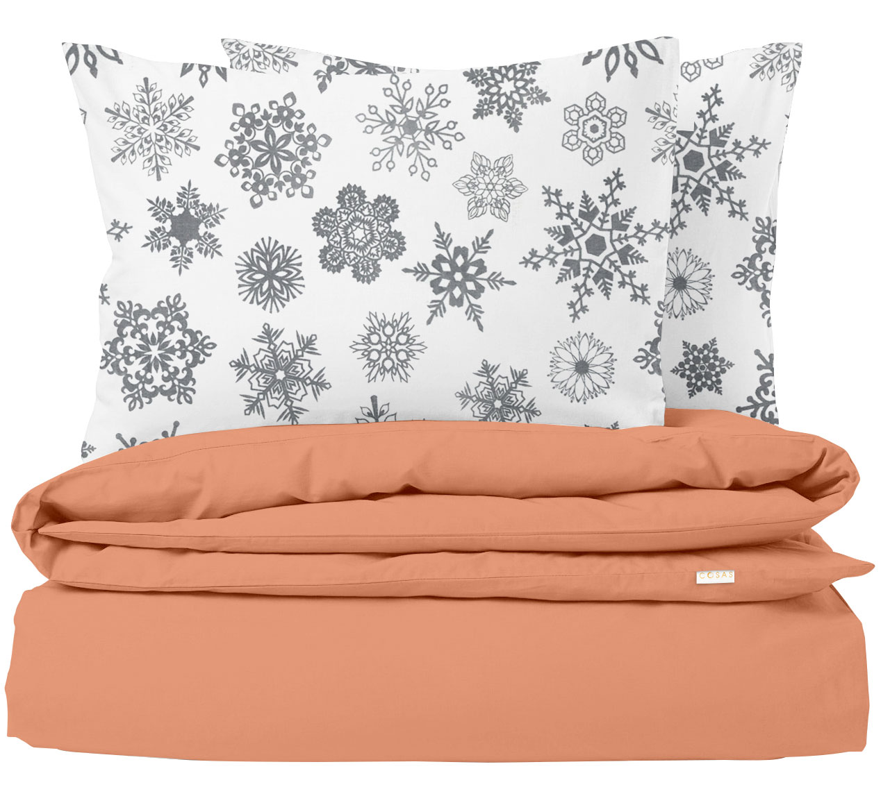 

Комплект постельного белья Cosas Ranfors Terrakot Snowflakes Grey 160х220