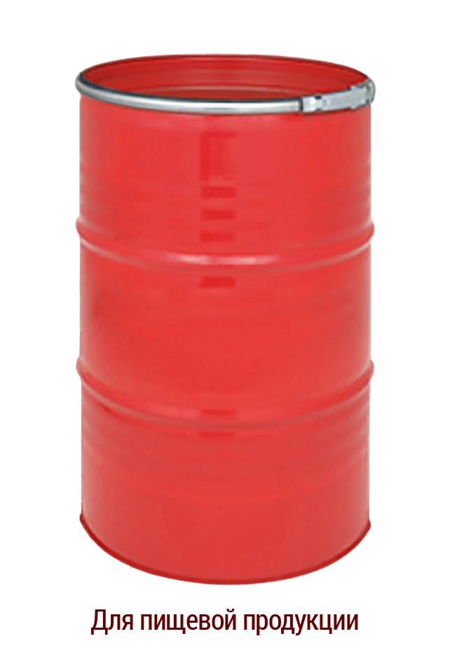 

Бочка металлическая промышленная для пищевой продукции BіPOL 1А2 ISO внутреннее покрытие RDL 50 210л красная 1,0х0,9х1,0 UN 1A2/X418/S
