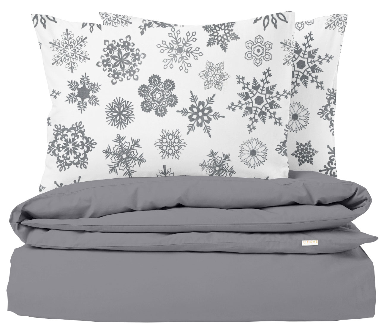 

Комплект постельного белья Cosas Ranfors Graphite Snowflakes Grey 160х220