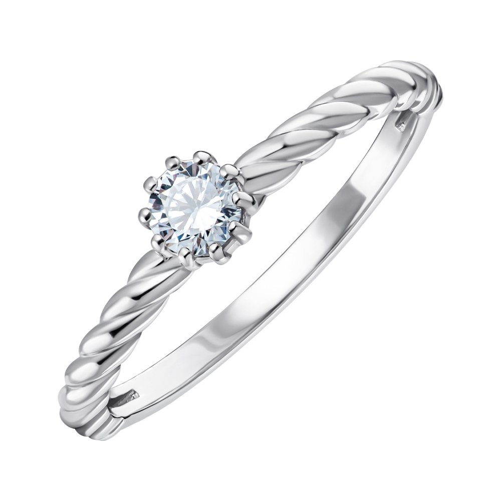 

Серебряное кольцо с фианитом 000148827 18.5 размера