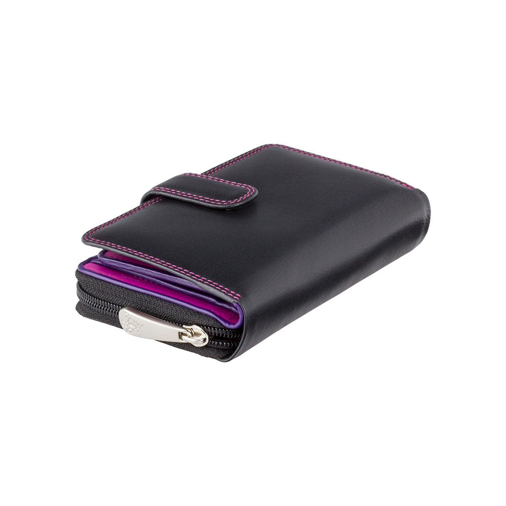 

Стильный женский кошелёк Visconti R13 BLK/BERRY Carmelo c RFID (Black Berry)