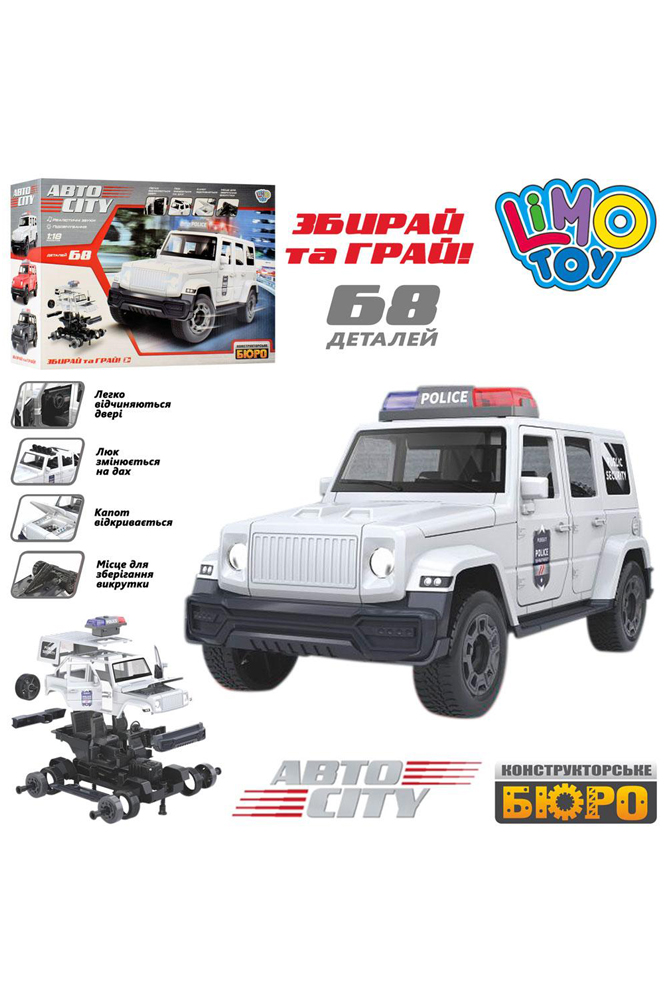 

Конструктор машина "Поліція" Limo Toy різнокольоровий (SKT000531861)
