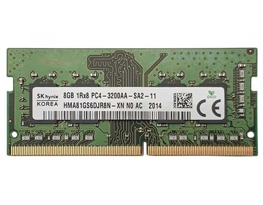 

Пам'ять Hynix 8 GB SO-DIMM DDR4 3200 MHz (HMA81GS6DJR8N-XN) 1,2V CL22