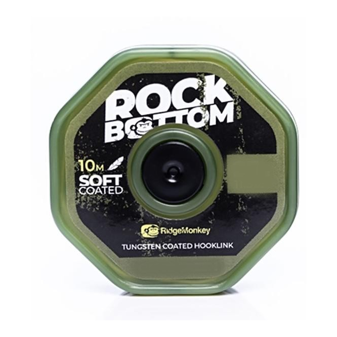 

Поводковый материал RidgeMonkey Rock Bottom Tungsten Coated Soft 10m 25lb/11.3kg camo green