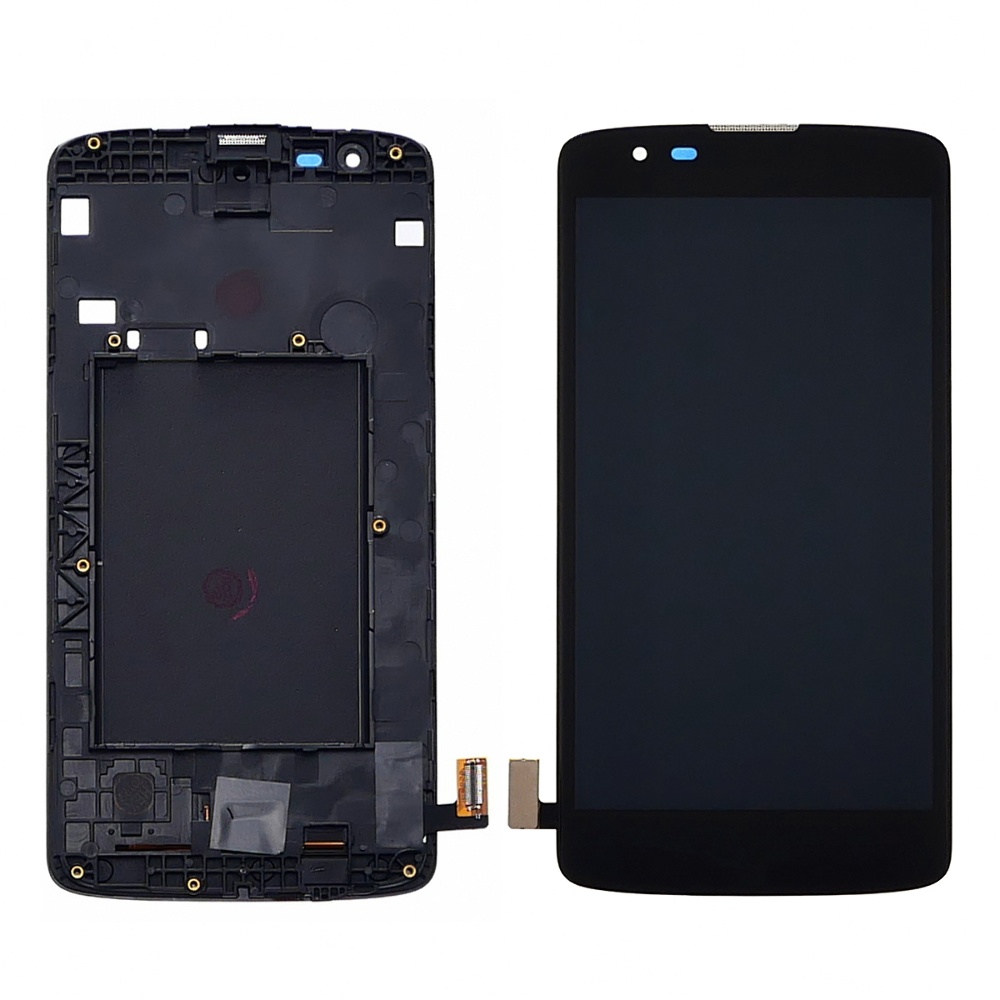 

Дисплей для LG K8 K350 E/N с чёрным тачскрином и корпусной рамкой