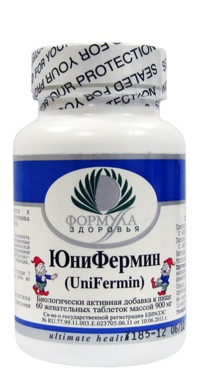 

Натуральная добавка Archon Vitamin Corporation ЮниФермин 60 жевательных таблеток (2001-6)