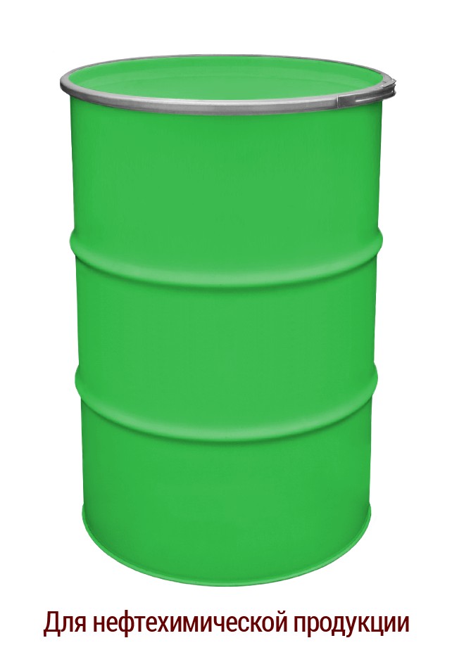 

Бочка металлическая промышленная для нефтехимической продукции BіPOL 1А2 внутреннее покрытие RDL 50 212л зелёная 0,8х0,7х0,8 UN 1A2/X320/S