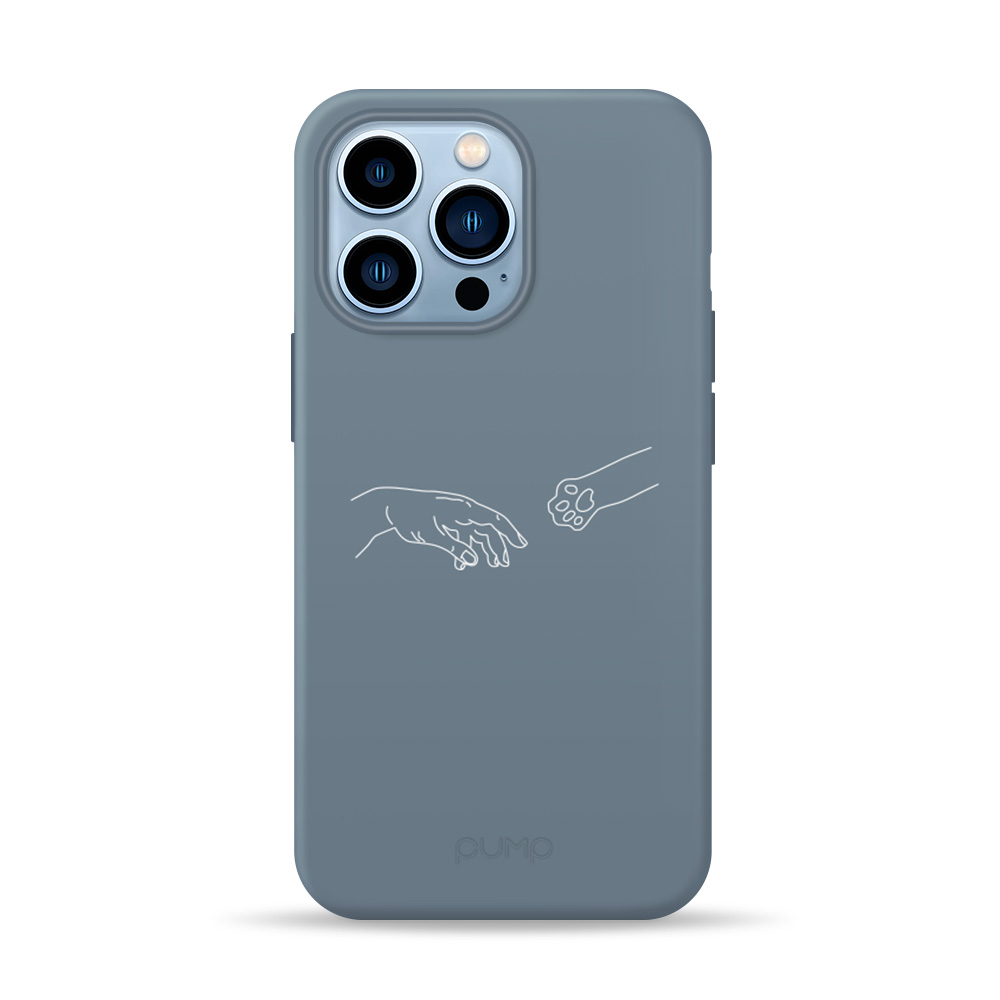 

Чехол Pump Silicone Minimalistic Case for iPhone 13 Pro Creating Серый С рисунком