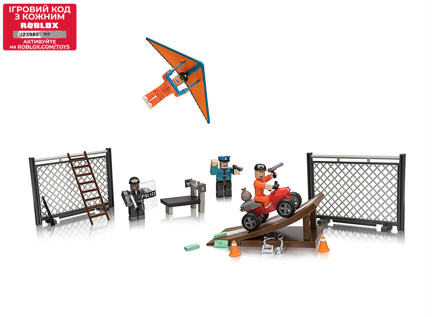 

Игровая коллекционная фигурка Jazwares Roblox Environmental Set Jailbreak:Great Escape W5 набор 4шт (ROB0216)