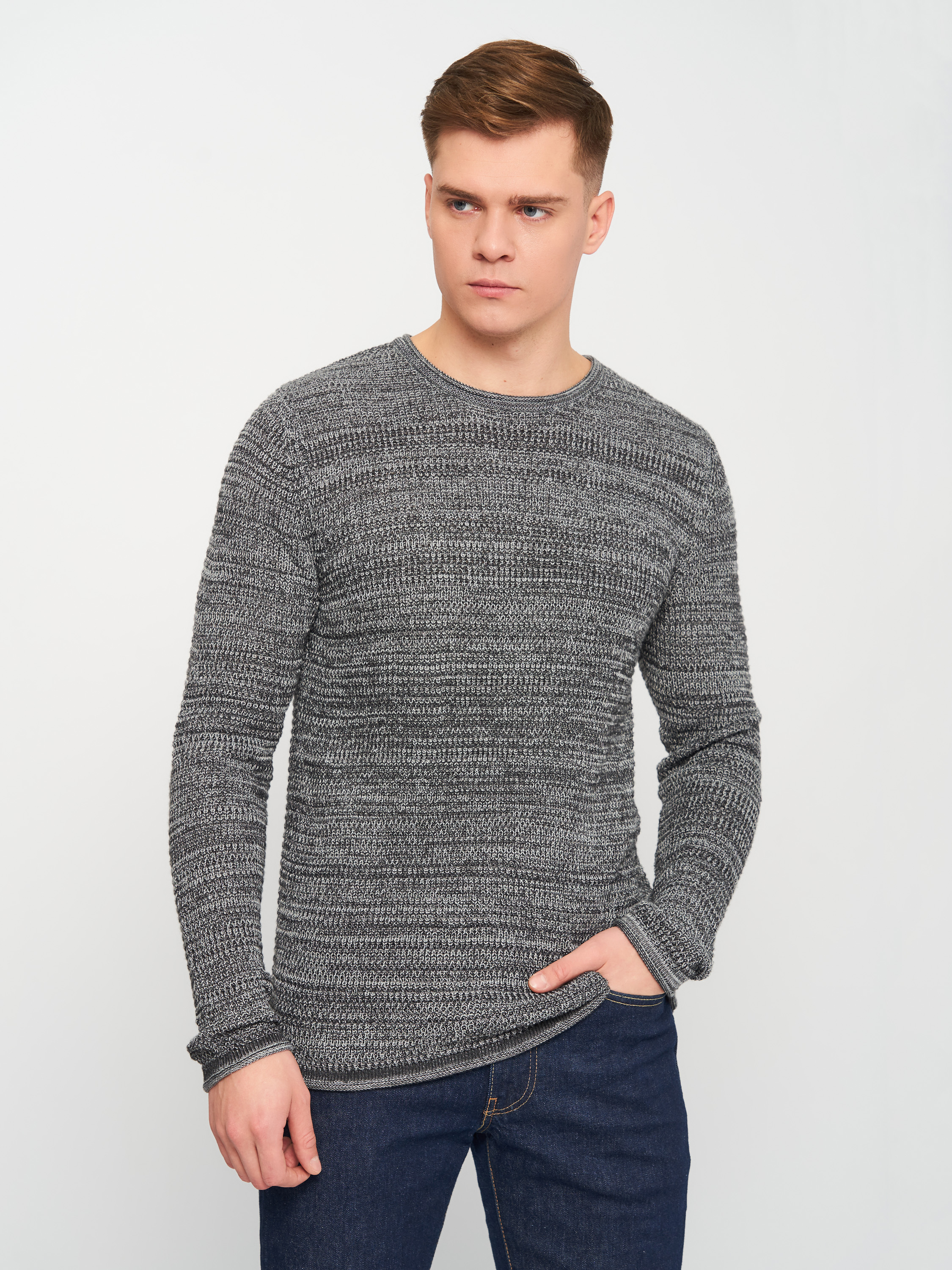 

Джемпер Jack & Jones XAZ209624XKWR  Серый/Белый, Джемпер Jack & Jones XAZ209624XKWR L Серый/Белый