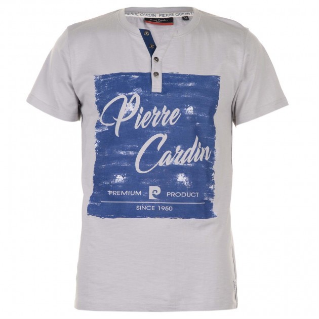 

Футболка мужская Pierre Cardin Print Y Neck  Grey, Футболка мужская Pierre Cardin Print Y Neck M Grey