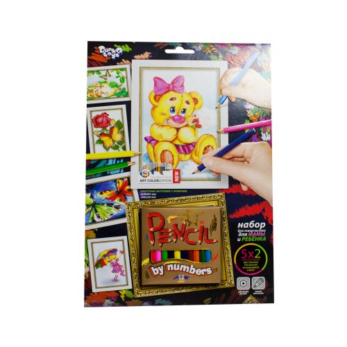

Картина по номерам Danko toys Pencil by numbers: Мишка