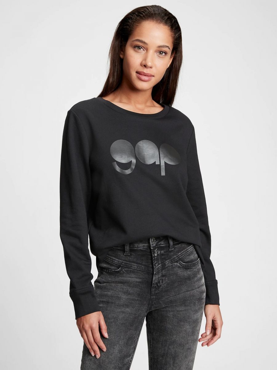 

Свитшот женский GAP модная кофта с логотипом 1159758679 (Черный, S)