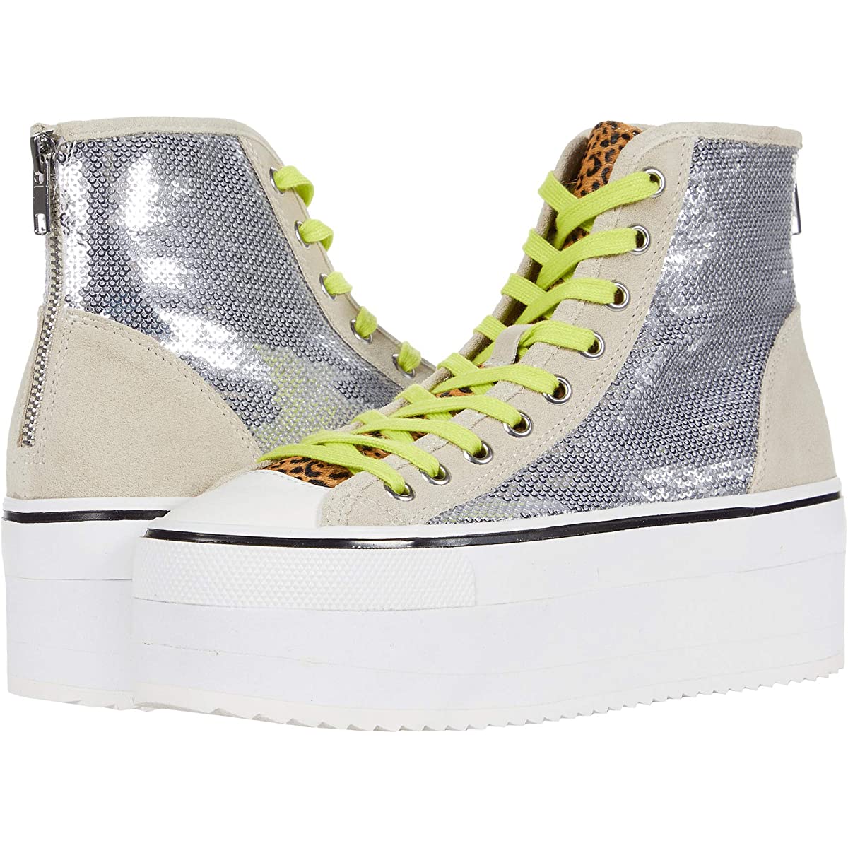 

Кеды женские Steve Madden Stories Platform Sneaker Серебристый 36