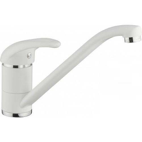 

Смеситель для кухни Emmevi Granit Luxor BIO 7007 поворотный излив, белый