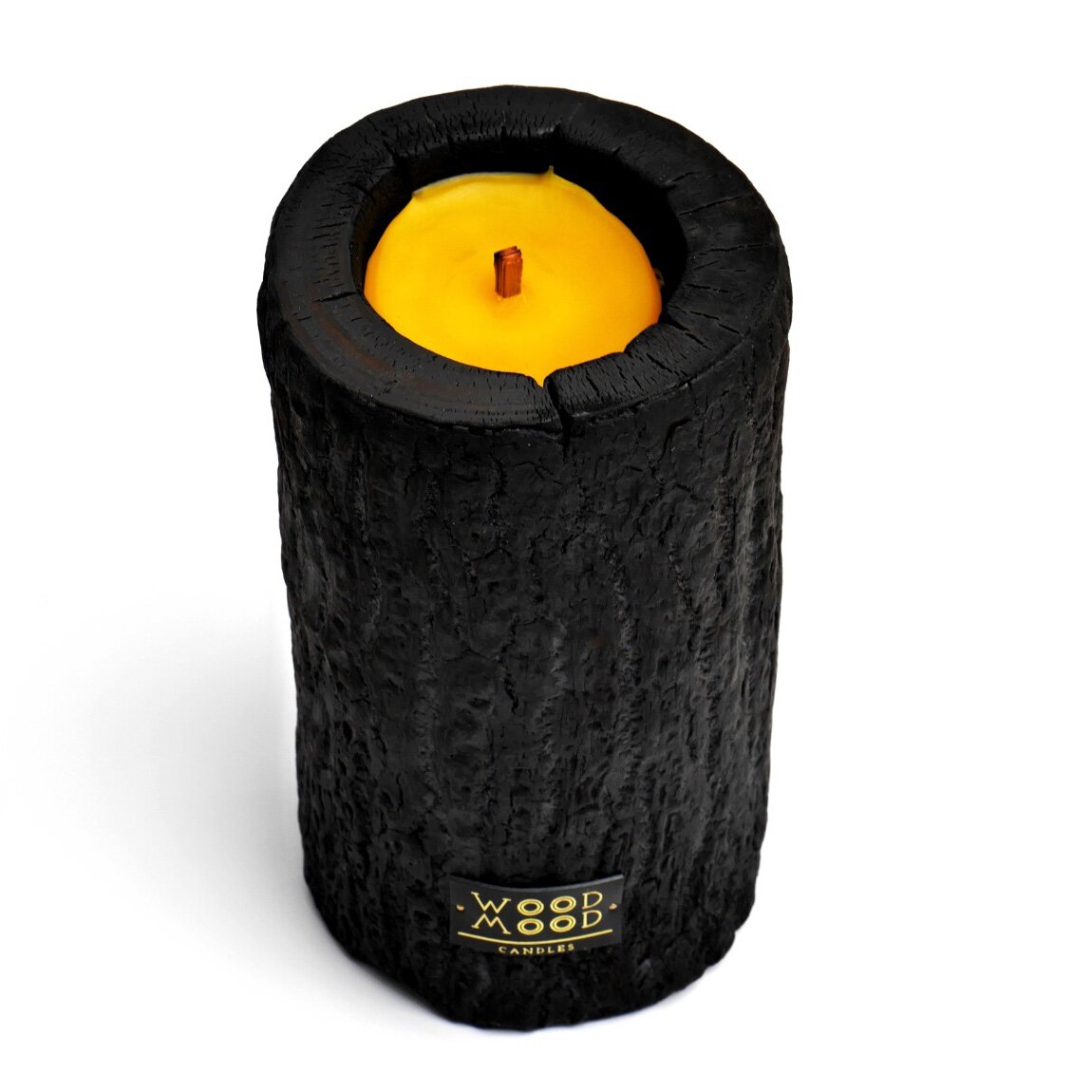 

Обугленная деревянная свеча WoodMood Volcano L