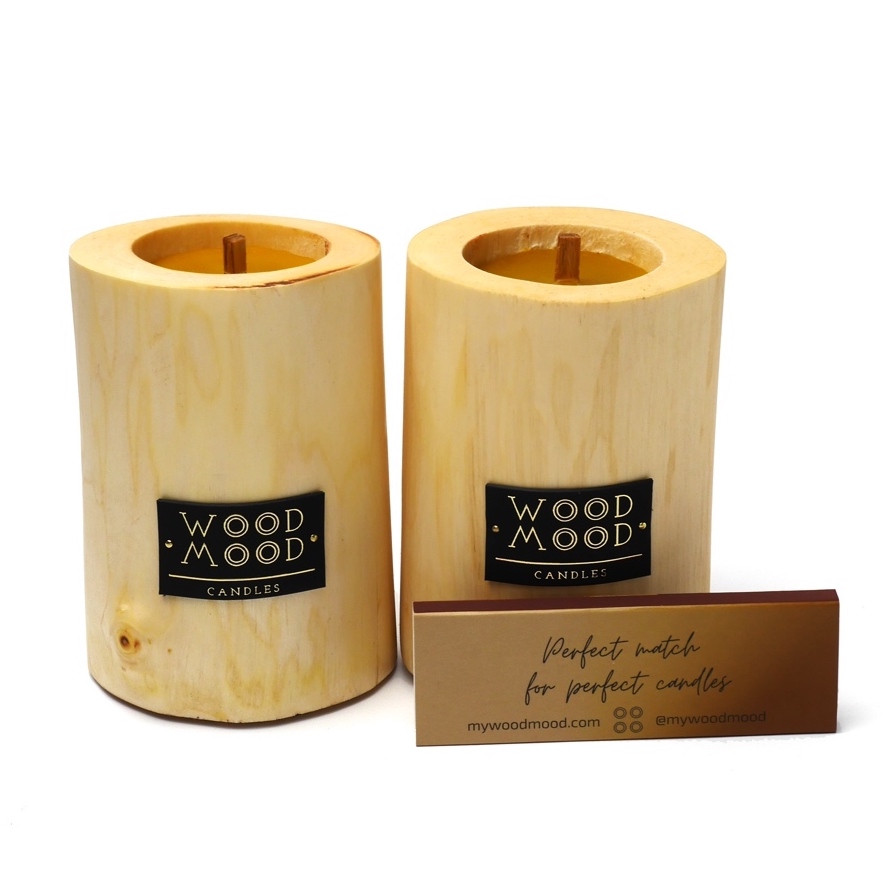 

Пара свеч WoodMood Silky S