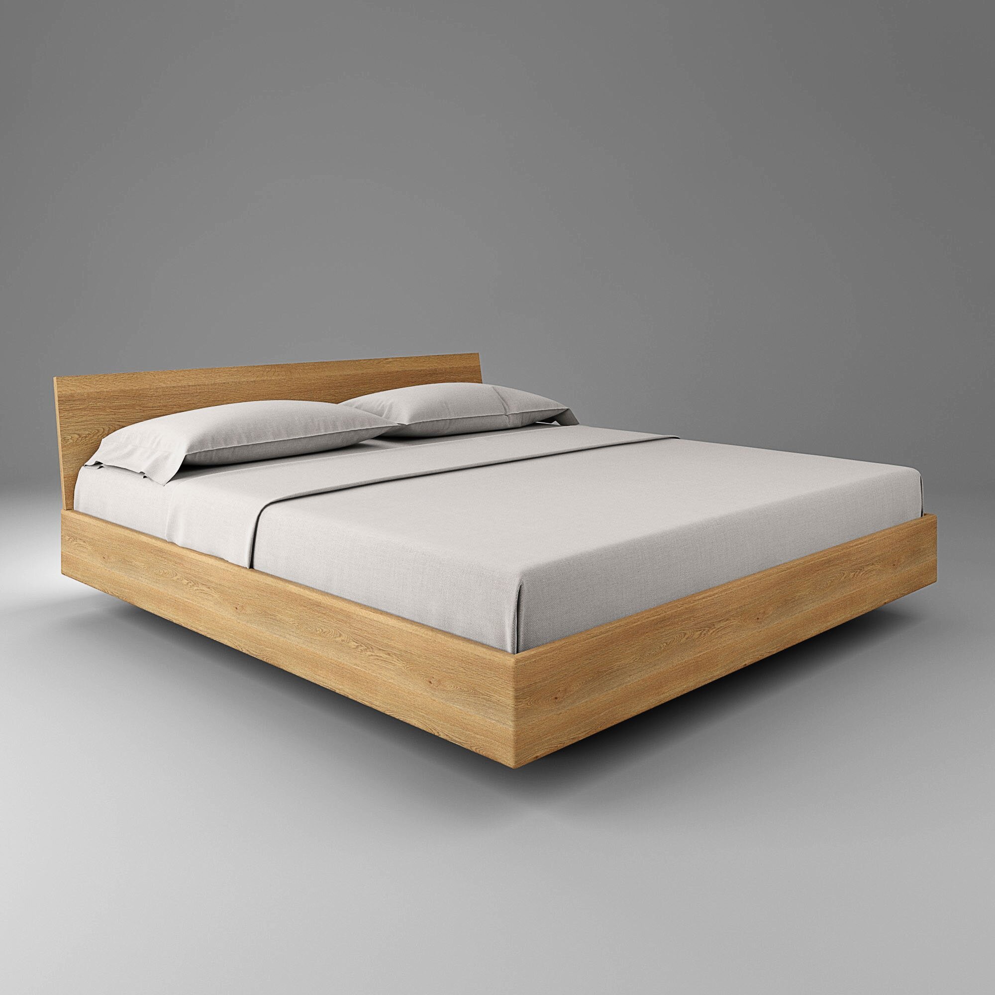 

Двуспальная кровать из массива дуба HBMart MINIMAL-I 160x190 см (hbm01-036-7)