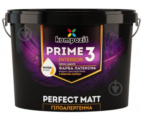 

Краска интерьерная Kompozit PRIME 3 база С 0,9л